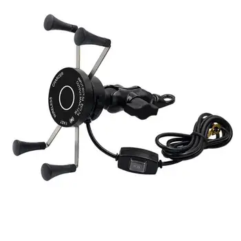 Motorcycle wired wireless mobile phone holder fast charging Universal Motorcycle Phone Holder Bike Handlebar Stand
Motorcycle wired wireless mobile phone holder fast charging Universal Motorcycle Phone Holder Bike Handlebar Stand