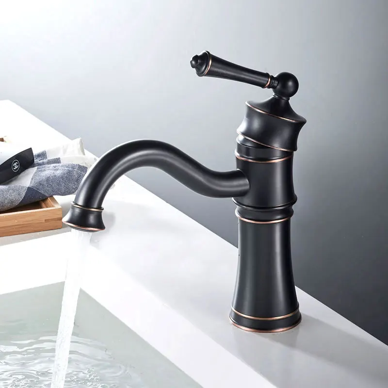 New Style Black And White with Pattern Tap Black Bronze Craft Vintage Brushed Surface Basin Tap Can Be a Generation of Fat Direc
New Style Black And White with Pattern Tap Black Bronze Craft Vintage Brushed Surface Basin Tap Can Be a Generation of Fat Direc