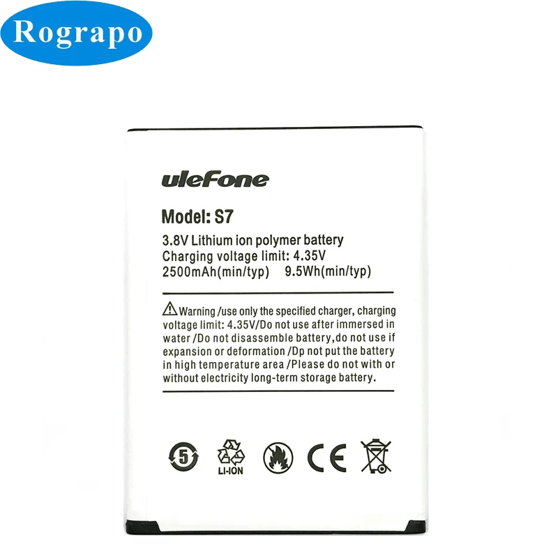 Новый 2500mAh MTK6580 Сменный аккумулятор для Ulefone S7 / S7Pro Pro 5 0 дюймовый