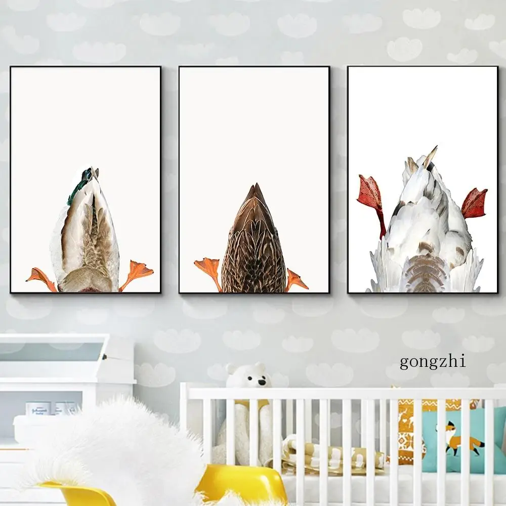 Funny Animal Nordic Poster Minimalist Duck Canvas Painting and Prints Nursery Wall Art Pictures for Kids Room Home Decoration
Funny Animal Nordic Poster Minimalist Duck Canvas Painting and Prints Nursery Wall Art Pictures for Kids Room Home Decoration