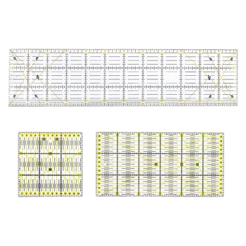 3pcs Square Rectangle Clear Quilt Quilting Ruler Patchwork Sewing Ruler Tool Set Craft DIY
3pcs Square Rectangle Clear Quilt Quilting Ruler Patchwork Sewing Ruler Tool Set Craft DIY