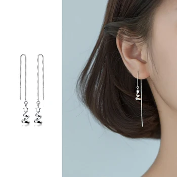 Mocanie Minimalist Star Tassel Geometric Wave Line 925 Sterling Silver Drop Earring for Women Ear Chain Fine Jewelry Girl Gift
Mocanie Minimalist Star Tassel Geometric Wave Line 925 Sterling Silver Drop Earring for Women Ear Chain Fine Jewelry Girl Gift