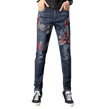High Quality New Fashion Brand Jeans men Pencil pants embroidery Slim Fit Skinny Men Jeans Fashion Denim Pants Free Shipping
High Quality New Fashion Brand Jeans men Pencil pants embroidery Slim Fit Skinny Men Jeans Fashion Denim Pants Free Shipping