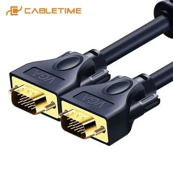 CABLETIME VGA Cable 3+9C Braided High Premium Shielding VGA to VGA M/M 15M PIN For HDTV PC Laptop TV Extend Cable C128
CABLETIME VGA Cable 3+9C Braided High Premium Shielding VGA to VGA M/M 15M PIN For HDTV PC Laptop TV Extend Cable C128