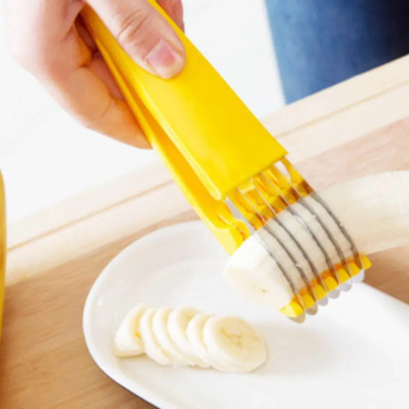 Stainless Steel Banana Slicer Fruit Cutter Cucumber Chopper Salad Cooking Tools Kitchen Accessories Gadgets lo1119330
Stainless Steel Banana Slicer Fruit Cutter Cucumber Chopper Salad Cooking Tools Kitchen Accessories Gadgets lo1119330
