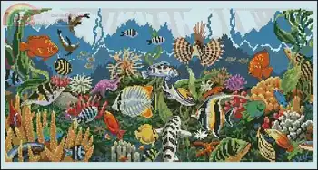 Higher quality cotton threads Counted Cross Stitch Kit Underwater Paradise Under The Sea Submarine World Fishes Fish dim 3792
Higher quality cotton threads Counted Cross Stitch Kit Underwater Paradise Under The Sea Submarine World Fishes Fish dim 3792