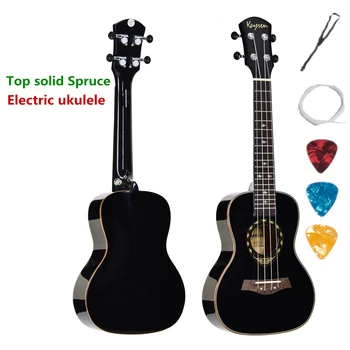 Acoustic Electric Ukulele Top Solid Concert 24 Inch Black Guitar Ukelele Spruce Highgloss 4 Strings Guitarra Pick UP Uke
Acoustic Electric Ukulele Top Solid Concert 24 Inch Black Guitar Ukelele Spruce Highgloss 4 Strings Guitarra Pick UP Uke