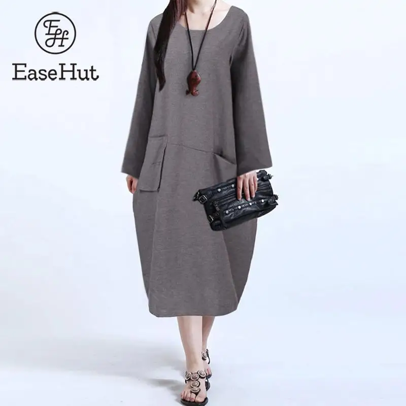 2019 Fall Fashion Women Dress New Arrival O-neck Long Sleeve Casual Mid-Calf Dress Ladies Autumn Winter 4XL 5XL Plus Size Dress
2019 Fall Fashion Women Dress New Arrival O-neck Long Sleeve Casual Mid-Calf Dress Ladies Autumn Winter 4XL 5XL Plus Size Dress