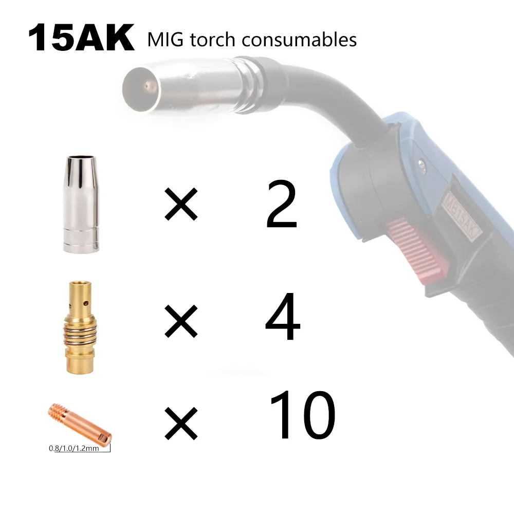 Plasma Welder Binzel 15AK Torch Welding Accessories Nozzles Contact Tips for MIG Welding Machine 16pcs
Plasma Welder Binzel 15AK Torch Welding Accessories Nozzles Contact Tips for MIG Welding Machine 16pcs