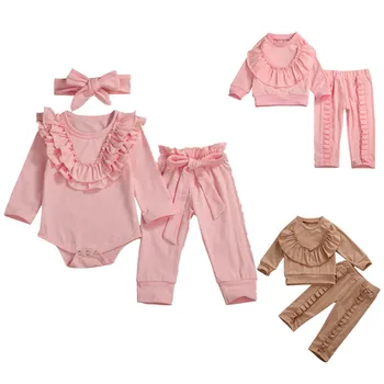 0-24M Toddler Baby Girl Boy Kid Clothes Sets Solid Ruffles Long-sleeved Top Romper Trousers Pants Winter Clothes Set
0-24M Toddler Baby Girl Boy Kid Clothes Sets Solid Ruffles Long-sleeved Top Romper Trousers Pants Winter Clothes Set