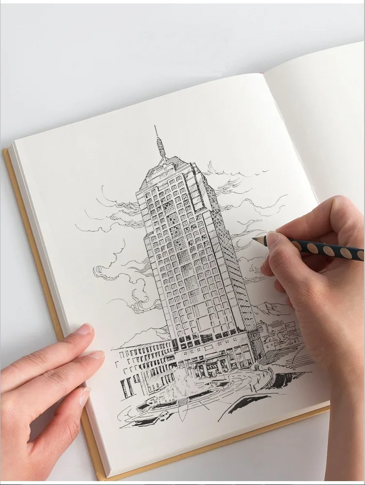 Generic B5 16K Large Simple Sketchbook All White Blank Notebooks