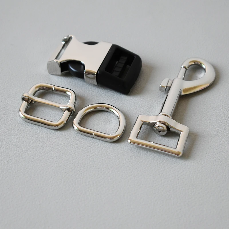 10 set 20mm <metal buckle+D ring+pulling buckle+dog clasp> 4-piece/set DIY Dog Collar Accessories durable and strong
10 set 20mm <metal buckle+D ring+pulling buckle+dog clasp> 4-piece/set DIY Dog Collar Accessories durable and strong