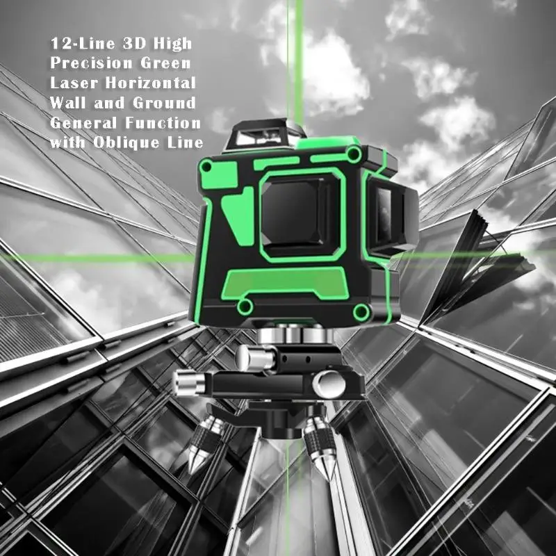 12 Lines 3D LD Green Automatic Wall Mounting Instrument Beam Remote Control Self-leveling Architecture Laser Level Instruments
12 Lines 3D LD Green Automatic Wall Mounting Instrument Beam Remote Control Self-leveling Architecture Laser Level Instruments