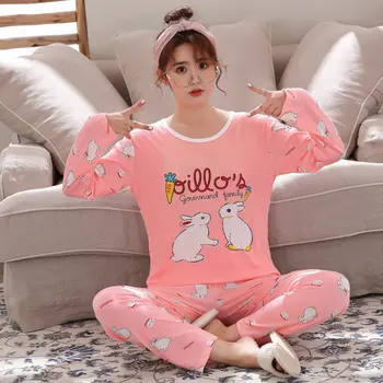 Pajama women's spring and autumn long sleeve thin section plus fertilizer plus size two-piece suit fat mm200 kg loose household
Pajama women's spring and autumn long sleeve thin section plus fertilizer plus size two-piece suit fat mm200 kg loose household