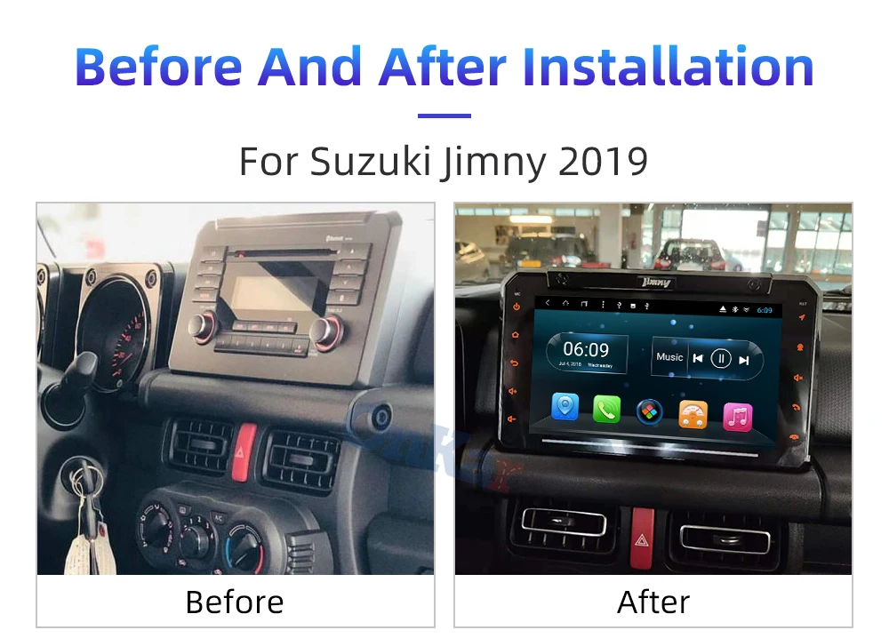 Clearance ONKAR 1din car auto radio for Suzuki Jimny 2019  android 8.1 octa core No dvd  support wifi bluetooth USB mirror link sw control 0