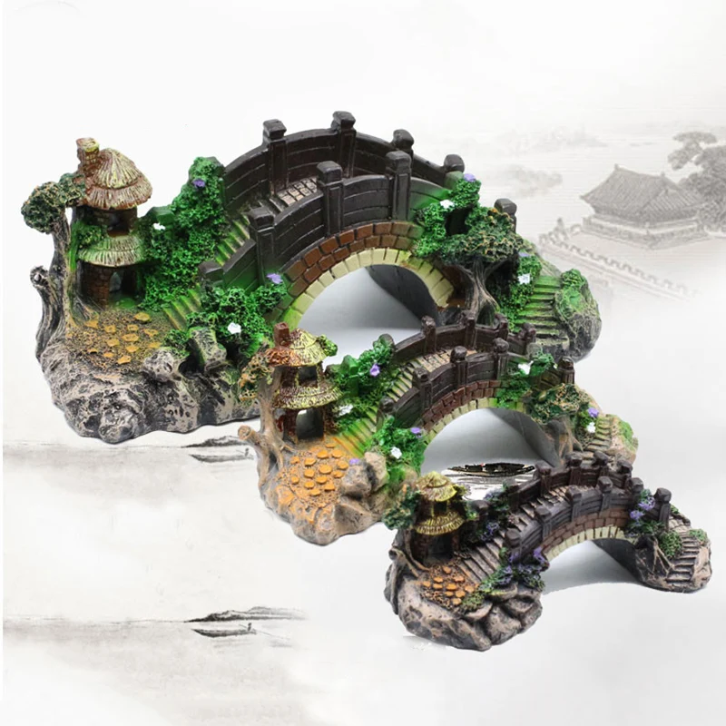 Aquarium Fish Tank Vintage Decorative Bridges Pavilion Aquarium Ornament Bridge Resin Rockery Fake Rock Tree Landscape Decor
Aquarium Fish Tank Vintage Decorative Bridges Pavilion Aquarium Ornament Bridge Resin Rockery Fake Rock Tree Landscape Decor