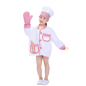 Kids Cooking And Baking Set Kitchen Costume Role Play Kits Apron Hat funny toy for children 
Kids Cooking And Baking Set Kitchen Costume Role Play Kits Apron Hat funny toy for children