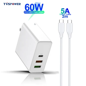 60W TYPE-C USB-C Wall Charger, PD30W QC3.0 Charger For huawei USB-C Laptops MacBook Pro/Air iPad Pro iPhone 11/x/8 s9/s10/note9
60W TYPE-C USB-C Wall Charger, PD30W QC3.0 Charger For huawei USB-C Laptops MacBook Pro/Air iPad Pro iPhone 11/x/8 s9/s10/note9