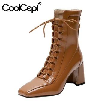 CoolCept Woman Ankle Boots Corss Strap High Heel Winter Shoes Women Square Toe Office Lady Short Boot Footwear Size 33-40
CoolCept Woman Ankle Boots Corss Strap High Heel Winter Shoes Women Square Toe Office Lady Short Boot Footwear Size 33-40