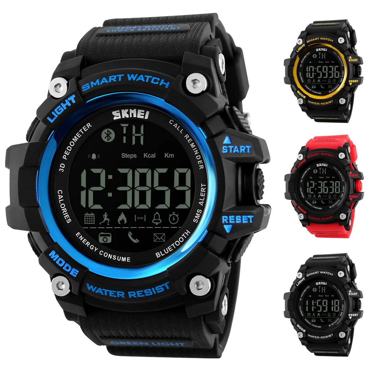 Skmei Bluetooth Smart Step Count Remind Watch Support IOS Android Sports 1227 Electronic Watch