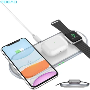 FDGAO 10W Qi Wireless Charger Pad 3 in 1 Fast Charging Station Dock Mat for Apple Watch 5 4 3 2 Airpods Pro iPhone 11 XS XR X 8
FDGAO 10W Qi Wireless Charger Pad 3 in 1 Fast Charging Station Dock Mat for Apple Watch 5 4 3 2 Airpods Pro iPhone 11 XS XR X 8