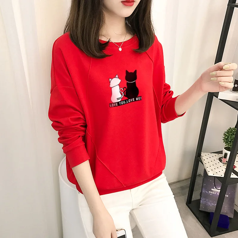 Cotton sweater with early autumn tide ladies Korean version of the thin section loose 2020 new fashion shirt casual sportswear
Cotton sweater with early autumn tide ladies Korean version of the thin section loose 2020 new fashion shirt casual sportswear