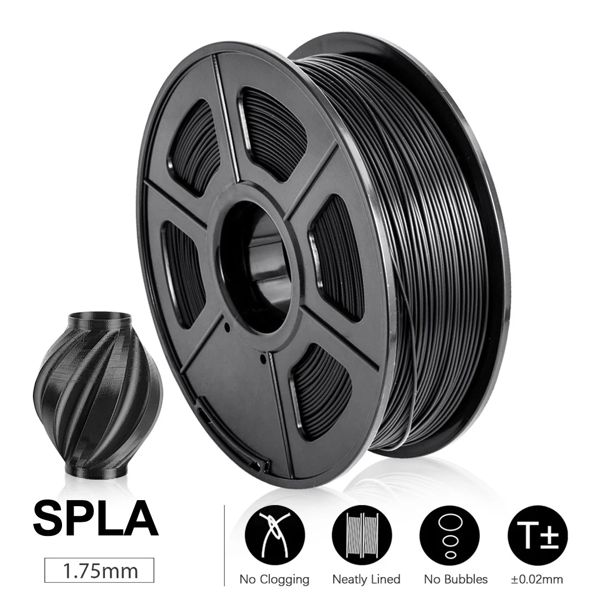 SPLA Filament black color 3DPRINT S-PLA Filament 3D Printing Materials Commodity 1.75mm 1KG/3KG PLA Filament for 3D printer
SPLA Filament black color 3DPRINT S-PLA Filament 3D Printing Materials Commodity 1.75mm 1KG/3KG PLA Filament for 3D printer