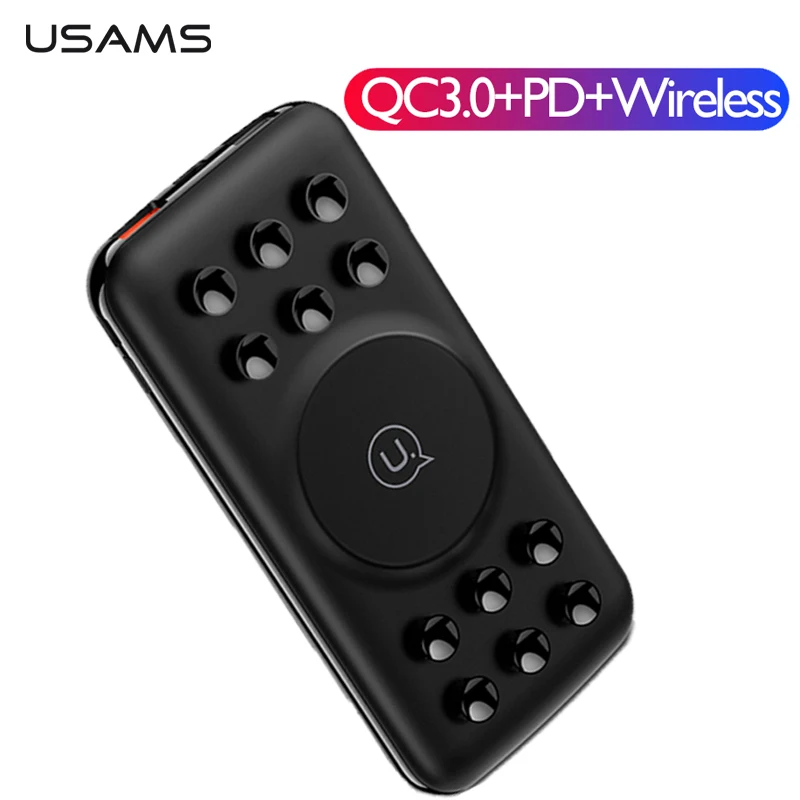 USAMS Power Bank 10000mAh QC3.0 PD Fast Charging Wireless Charger Suction Cup Adsorption Powerbank for iPhone xiaomi Pover bank
USAMS Power Bank 10000mAh QC3.0 PD Fast Charging Wireless Charger Suction Cup Adsorption Powerbank for iPhone xiaomi Pover bank