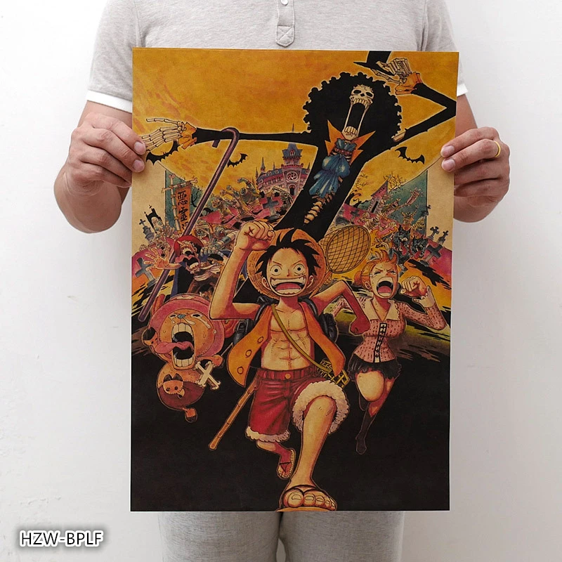Новый цельный постер Винтажный Классический Аниме мультяшный из крафт бумаги