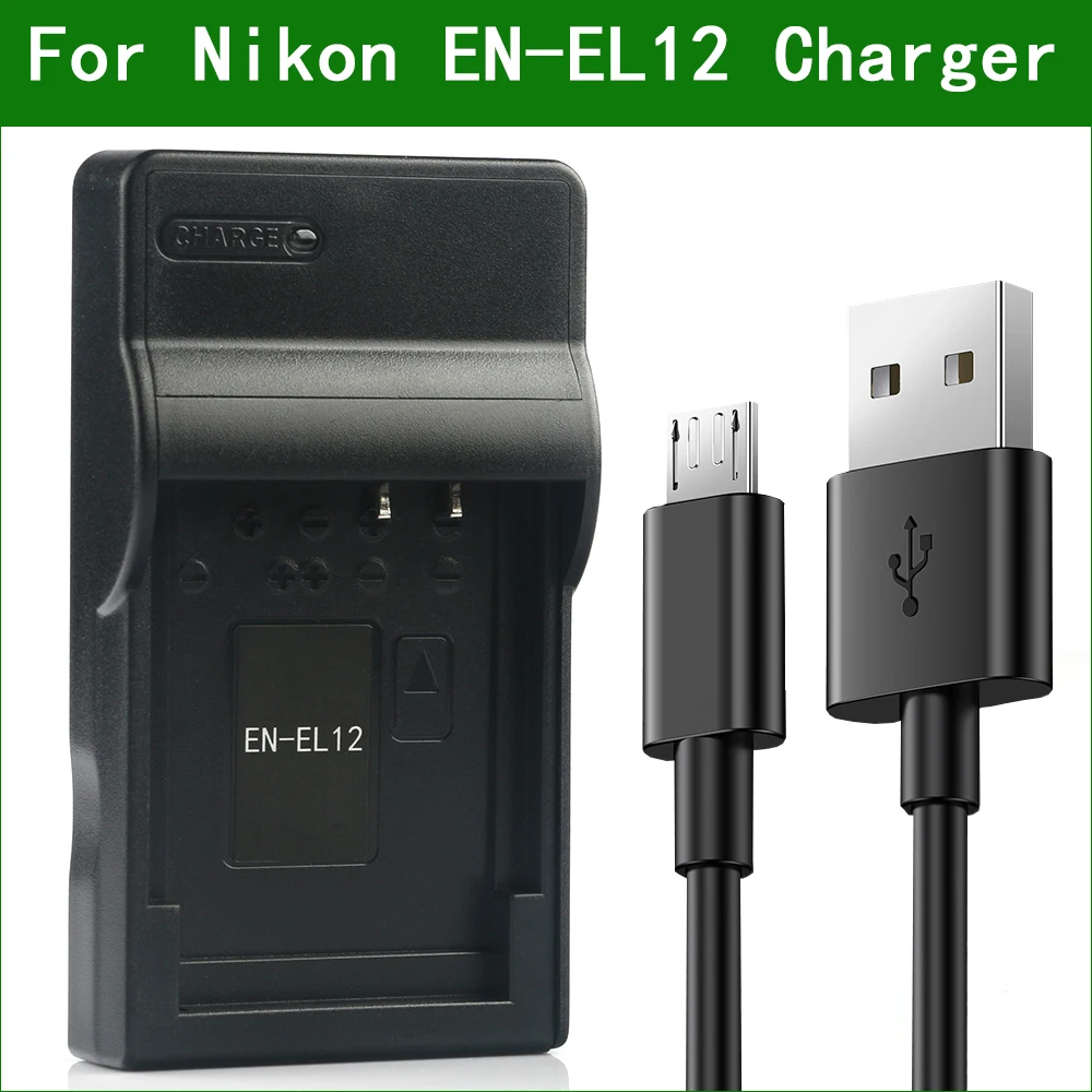 

EN-EL12 EN EL12 MH-65 Digital Camera Battery Charger For Nikon COOLPIX S9300 S9400 S9500 S9900 A900 A1000 B600 W300 W300s