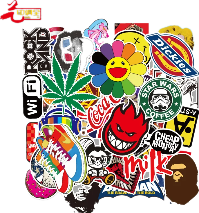 50Pcs DIY Skate Stickers Brand Waterproof PVC Mixed Cartoon Children Toy Vsco Sticker for Bike Motorcycle Laplop 2020
50Pcs DIY Skate Stickers Brand Waterproof PVC Mixed Cartoon Children Toy Vsco Sticker for Bike Motorcycle Laplop 2020