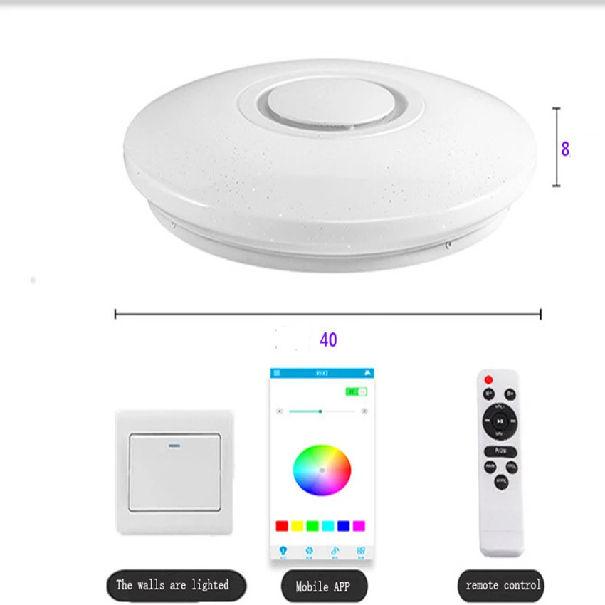 Modern Led Rgb Ceiling Light For Home Decoration, Living Room, Bedroom With Bluetooth Audio Dimmable Decorative Smart Lights
Modern Led Rgb Ceiling Light For Home Decoration, Living Room, Bedroom With Bluetooth Audio Dimmable Decorative Smart Lights