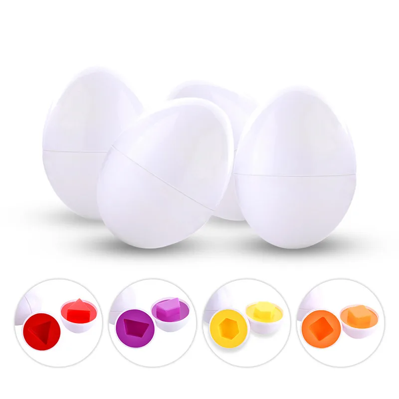 Монтессори обучающая образовательная форма игрушки для распознавания яйца 3D