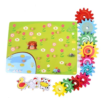 Wooden Gear Rotation Game Toys Animal Rotating Hand-Eye Interaction Early Learning Kids Puzzle Toy Children Educational Toys New
Wooden Gear Rotation Game Toys Animal Rotating Hand-Eye Interaction Early Learning Kids Puzzle Toy Children Educational Toys New