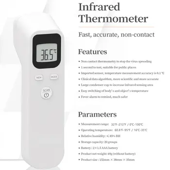 2020 New Non Contact Infrared Temperature Gun Hand Held Thermometer Electronic Precise Measuring Temperature Gun
2020 New Non Contact Infrared Temperature Gun Hand Held Thermometer Electronic Precise Measuring Temperature Gun