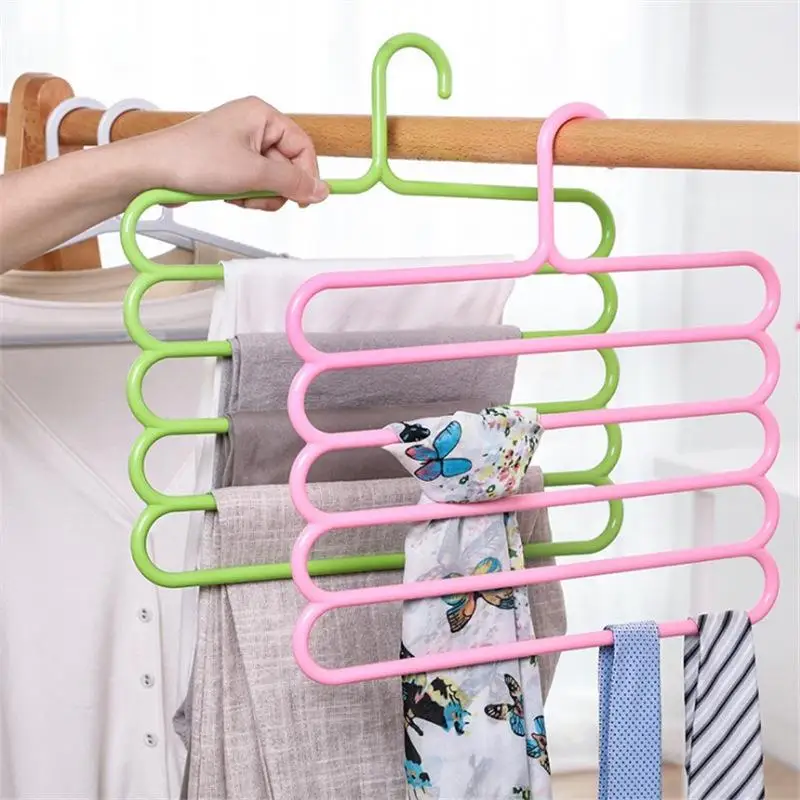 2pcs Home Creative Plastic 5 Layer S Shape Non-slip Pants Rack Save Space Multi-functional Durable Wardrobe Display Scarf Hanger
2pcs Home Creative Plastic 5 Layer S Shape Non-slip Pants Rack Save Space Multi-functional Durable Wardrobe Display Scarf Hanger