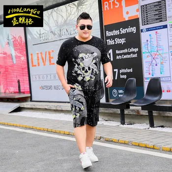 Men Sportswear Leisure Suit Male Thin Section Plus Fat Increase Fat Man Short Sleeve T Shirt Two-piece Set Fat Pants
Men Sportswear Leisure Suit Male Thin Section Plus Fat Increase Fat Man Short Sleeve T Shirt Two-piece Set Fat Pants