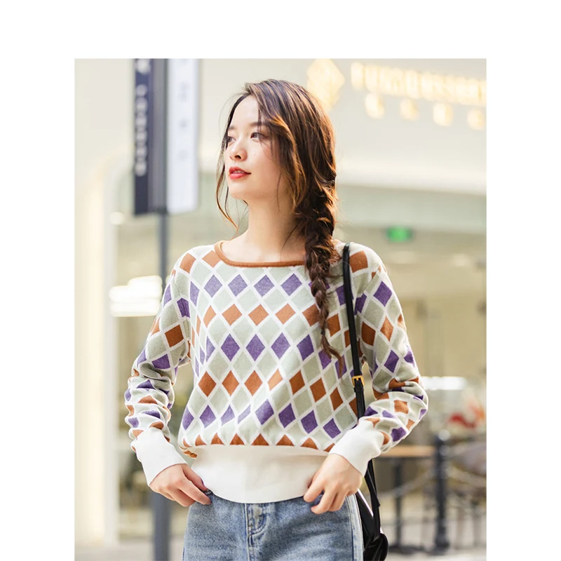 INMAN Winter Literary Fashion Square Neck Contrast Color Quilted Warm Knitted Women Pullover
INMAN Winter Literary Fashion Square Neck Contrast Color Quilted Warm Knitted Women Pullover