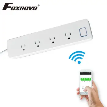 Foxnovo US Plug Smart Wifi Power Strip APP Remote Control Switch Timer Surge Protector Power Socket with Alexa Voice Assistant
Foxnovo US Plug Smart Wifi Power Strip APP Remote Control Switch Timer Surge Protector Power Socket with Alexa Voice Assistant