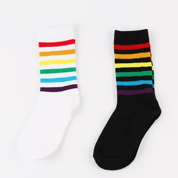 2 Pairs Socks Women Rainbow Stripes Pure Cotton Sports Breathable non-slip Fashion Iridescence Knee High Calf Hosiery Cool Girl
2 Pairs Socks Women Rainbow Stripes Pure Cotton Sports Breathable non-slip Fashion Iridescence Knee High Calf Hosiery Cool Girl