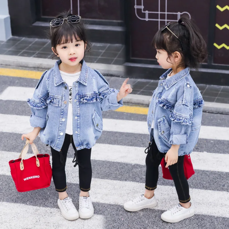 Girls Spring Frilled Jeans Coat 2020 Korean-style New Style Children Long Sleeve Cowboy Clothing Casual Tops Fashion
Girls Spring Frilled Jeans Coat 2020 Korean-style New Style Children Long Sleeve Cowboy Clothing Casual Tops Fashion