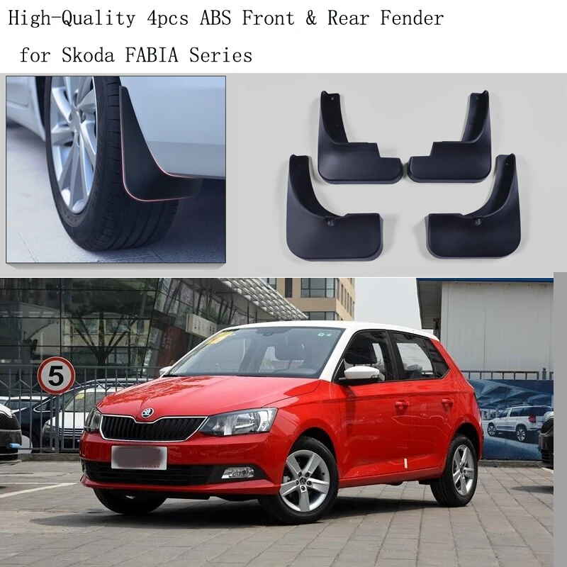 High-Quality 4pcs ABS Front & Rear Fender for Skoda FABIA Series Car Mud Flaps Splash Guard Mudguard Mudflaps Accessories 
High-Quality 4pcs ABS Front & Rear Fender for Skoda FABIA Series Car Mud Flaps Splash Guard Mudguard Mudflaps Accessories