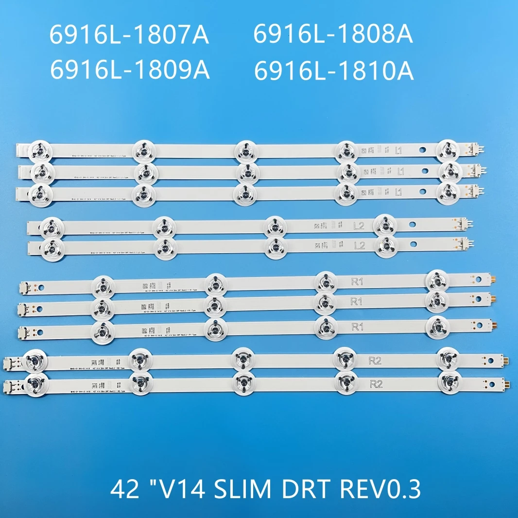 

LED Backlight strip For 42" V14 SLIM DRT REV0.3 TV tx-42as650e TX-42AS740 TX-42ASW745 TX-42AS750 6916L-1807A 1808A 1809A 18010A