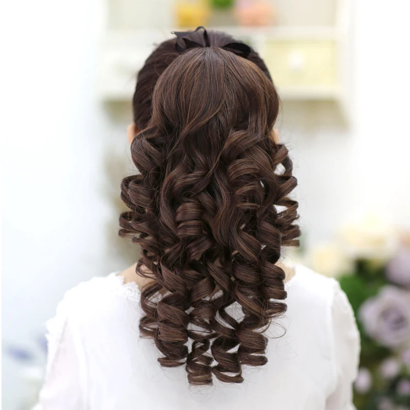 JINKAILI Synthetic Short Curly Clip in Drawstring Ponytail Hair Extensions Hairpieces for White Black Women Heat Resistant
JINKAILI Synthetic Short Curly Clip in Drawstring Ponytail Hair Extensions Hairpieces for White Black Women Heat Resistant