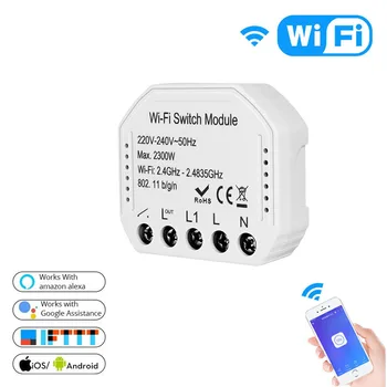 Smart Wireless Remote Switch Timer Home Automation Light Controller Module Work With Alexa Google Smart WiFi Circuit Breaker
Smart Wireless Remote Switch Timer Home Automation Light Controller Module Work With Alexa Google Smart WiFi Circuit Breaker