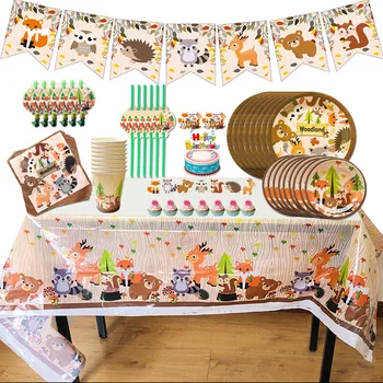 Forest Animal Theme Series Disposable Party Paper Plate Tableware Zoo Forest Fox Small Animal Birthday Party Decorating Supplies
Forest Animal Theme Series Disposable Party Paper Plate Tableware Zoo Forest Fox Small Animal Birthday Party Decorating Supplies