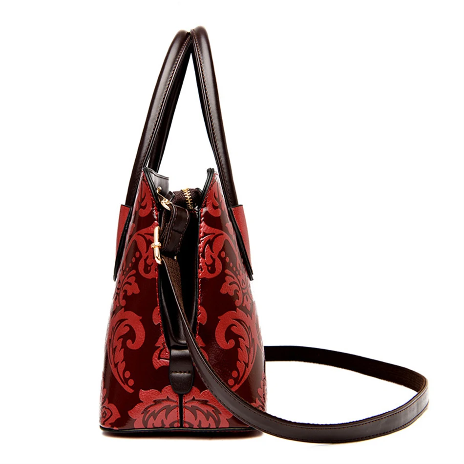 Duża pojemność torebki damskiej z luksusowym kwiatowym wzorem i wygodnym uchwytem na ramię - Wianko - 16