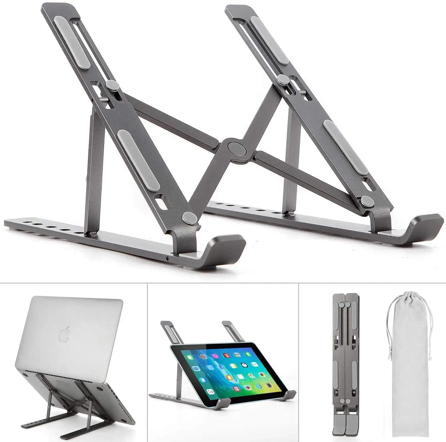 Laptop Stand,Aluminum Alloy Desktop Mount Compatible with 10-15.6 Inch MacBook PC-Notebook Tablet Thinkpad (Space Gray)
Laptop Stand,Aluminum Alloy Desktop Mount Compatible with 10-15.6 Inch MacBook PC-Notebook Tablet Thinkpad (Space Gray)