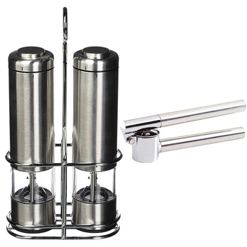 1 Set Electric Salt and Pepper Grinder Set & 1 Pcs Garlic Press Ginger Squeezer Vegetable Slicer Chopper 
1 Set Electric Salt and Pepper Grinder Set & 1 Pcs Garlic Press Ginger Squeezer Vegetable Slicer Chopper