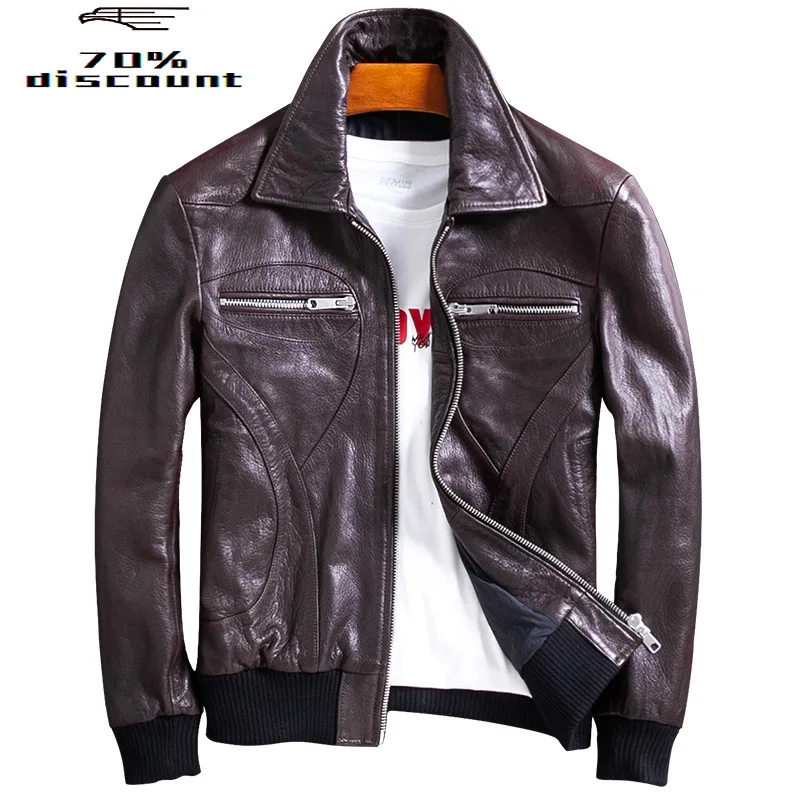 Genuine Leather Jacket Men Goatskin Leather Coat Motorcycle Biker Jacket Spring Autumn Chaqueta Cuero Hombre WpLJ2802
Genuine Leather Jacket Men Goatskin Leather Coat Motorcycle Biker Jacket Spring Autumn Chaqueta Cuero Hombre WpLJ2802